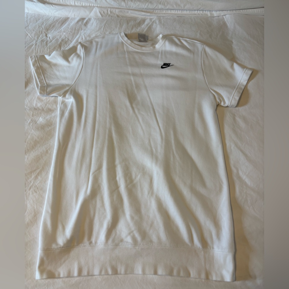 Nike White Short Sleeve sweatshirt dress